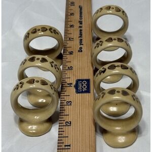 Pfaltzgraff‎  Napkin Ring Set Stoneware Set Of 7